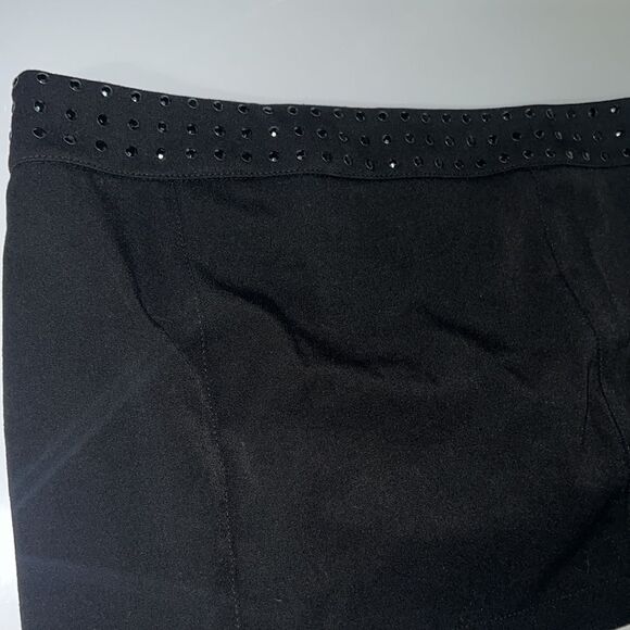 Size 4 TRF Black mini skirt w/ black rhinestone detail Zara - Picture 11 of 12